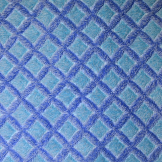 Blue Lattice Minky Fabric